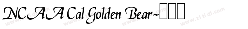 NCAA Cal Golden Bear字体转换